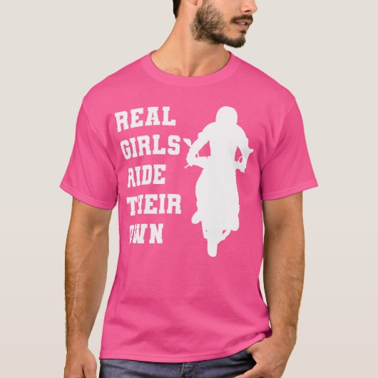 T-shirt De Véritables Filles À Moto (Devant)