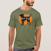 T-shirt de vert d'armée de chien d'Hawaï POI (Devant)