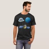 T-shirt De Vintage Rocket Space Galaxy Pack (Devant entier)