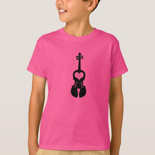 T-shirt de violon de roses indien (Devant)