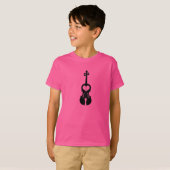 T-shirt de violon de roses indien (Devant entier)