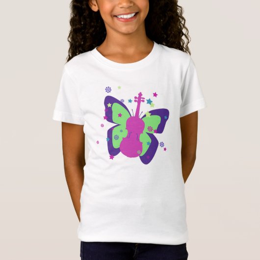 T-shirt de violon pour l'Enfant-Petit papillon (Devant)