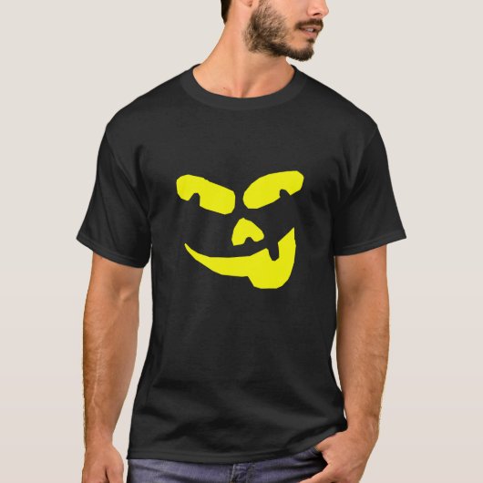 T-shirt de visage de citrouille (Devant)