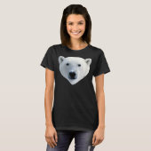 T-shirt de visage d'ours blanc (Devant entier)