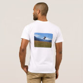 T-shirt de vitesse du saut des hommes (Dos entier)