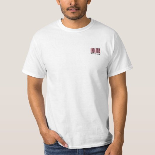 T-shirt de vodka de l'Indiana avec le logo (Devant)