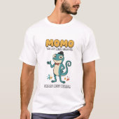 T-shirt de vol de musée de chat de dessin animé dr (Devant)