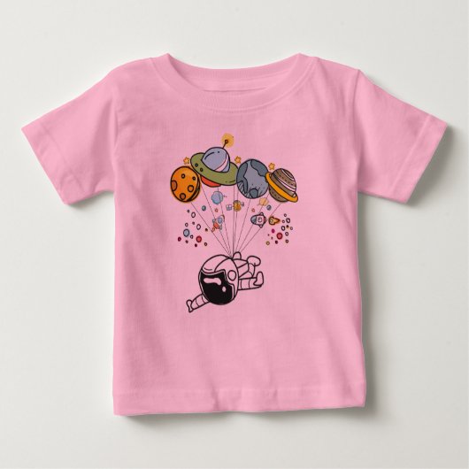 T-shirt de voyage dans l'espace d'astronaute - (Devant)