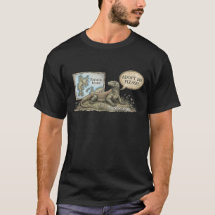 T-shirt de voyage de la carte de l'île de Komodo m