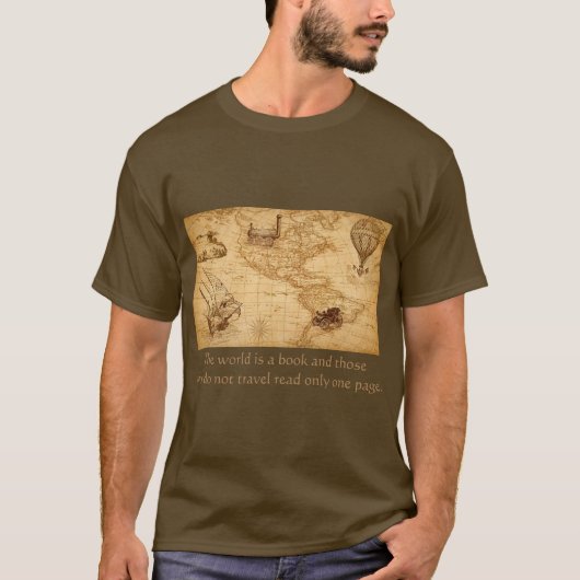 T-shirt de voyage du monde (Devant)