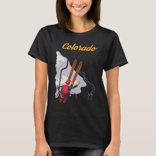 T-Shirt de voyage rétro Colorado Ski Lift Winter