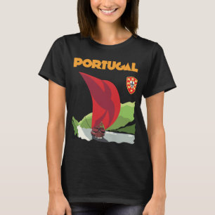 T-shirt de voyage rétro de bateau à voile du Portu