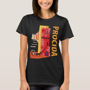 T-shirt de voyage rétro de la côte colorée de Proc
