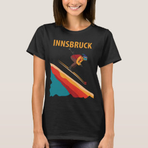 T-Shirt de voyage rétro de la piste de ski d'Innsb