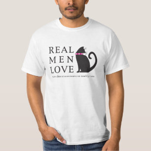 T-shirt de "vrais d'hommes de TCMR chats d'amour"