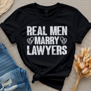 T-shirt De vrais hommes épousent des avocats femme Avocat