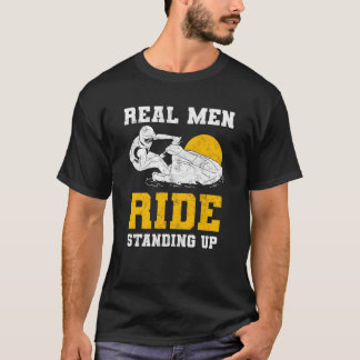 T-shirt De vrais hommes font du ski à la verticale