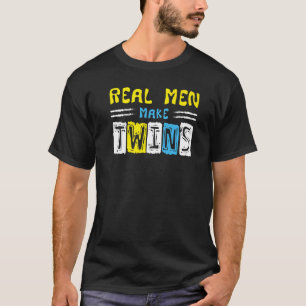 T-shirt De vrais hommes font jumeaux femmes jumeaux