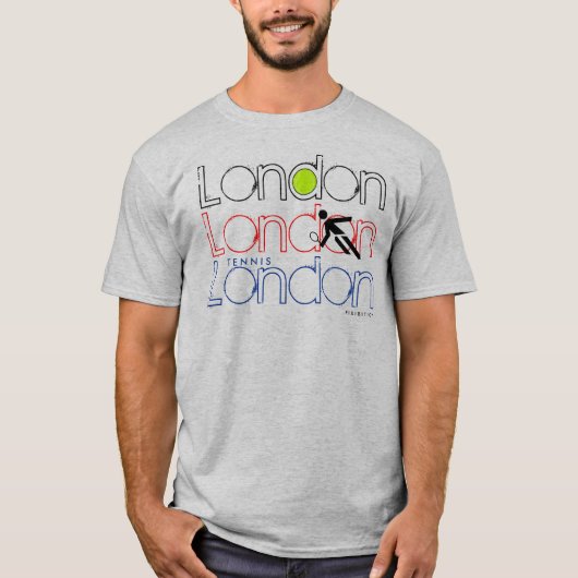 T-shirt de Wimbledon de tennis de Londres (Devant)