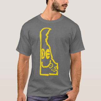T-shirt DE Yeux Delaware Grunge Visage Souriant Fond Noir