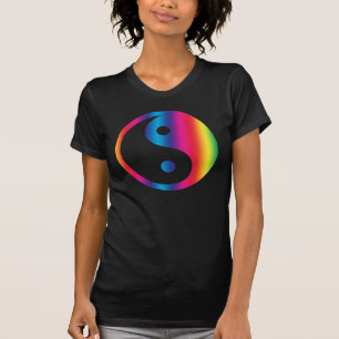 T-shirt de Yin Yang d'arc-en-ciel