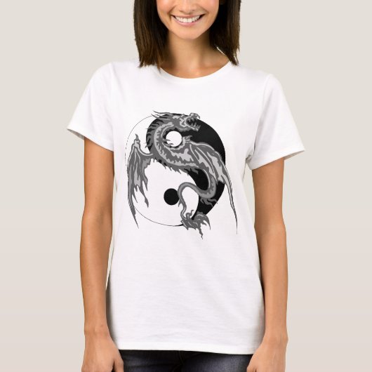 T-shirt de Yin Yang de dragon (Devant)