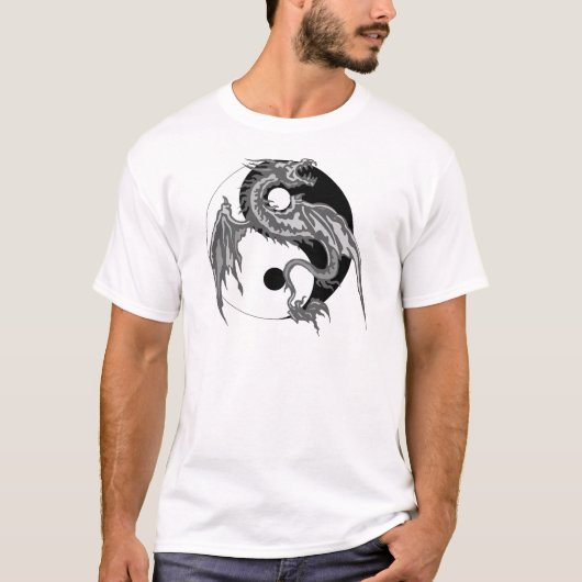 T-shirt de Yin Yang de dragon (Devant)