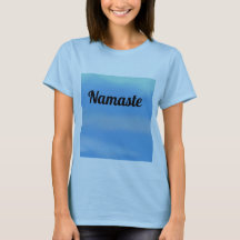 T-Shirt de yoga Namaste ciel serein