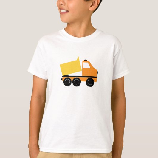 T-shirt de zone de construction avec le camion à (Devant)