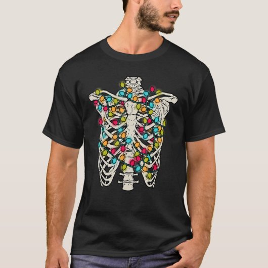 T-shirt Dead Inside, Jolly AF, Funny Xmas Skeleton, Retro  (Devant)