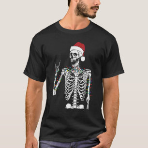T-shirt Dead Inside Mais Jolly AF Skeleton Noël Drôle