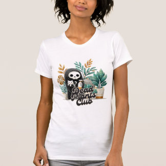 T-shirt Dead Plants Club Cute Skeleton Cat Plant Care T-Sh