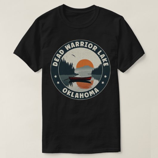 T-shirt Dead Warrior Lake Oklahoma Sunset (Design devant)