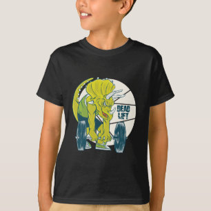 T-shirt Deadlift Dinosaure - Triceratop Musculation