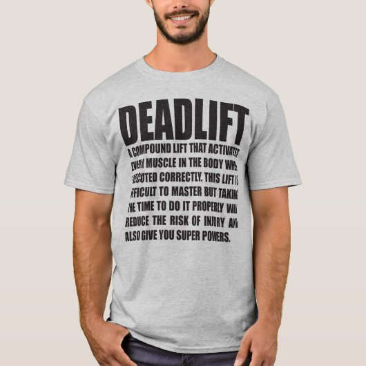 T-shirt Deadlift - Drôle entraînement Motivationnel (Devant)