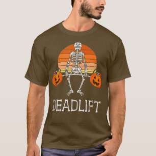 T-shirt DEADLIFT Funny Halloween Squelette Candy Buckets G
