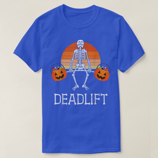 T-shirt DEADLIFT Funny Halloween Squelette Candy Buckets G (Design devant)