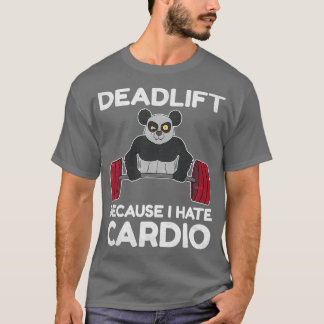 T-shirt Deadlift Panda Cadeau pour Bodybuilding Distressed