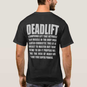 T-shirt Deadlift - séance d'entraînement drôle de