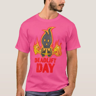 T-shirt Deadlifter Day Training Powerlifter Barbell Gym