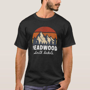 T-shirt Deadwood South Dakota Retro Mountain Vacances