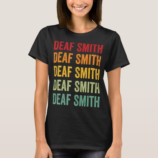 T-shirt Deaf Smith County Texas Rainbow Text Design (Devant)