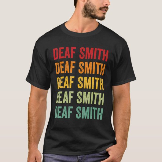 T-shirt Deaf Smith County Texas Rainbow Text Design (Devant)