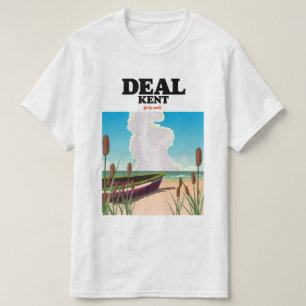 T-shirt Deal Kent poster de voyage en bord de mer