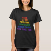 T-shirt Dear Person Behind Me You Sitive Quote Be Kind Lov (Devant)