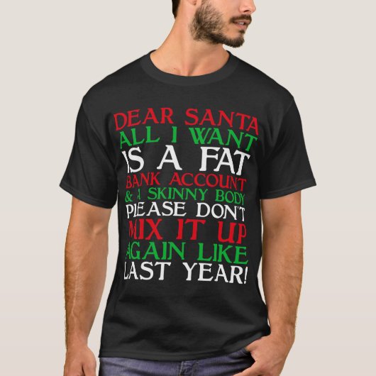 T-shirt Dear Santa (Devant)