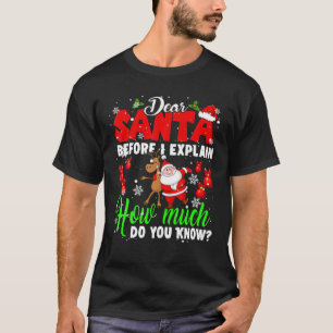 T-shirt Dear Santa Before I Explain How Much You Know Xmas