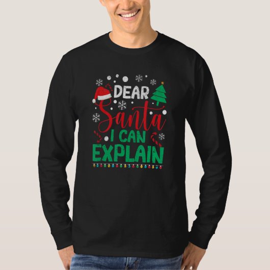 T-shirt Dear Santa I Can Explain Christmas Pajamas Xmas P (Devant)