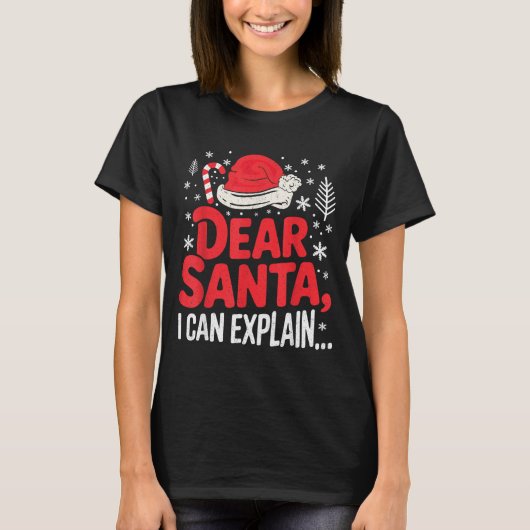 T-shirt Dear Santa I Can Explain Funny Christian (Devant)