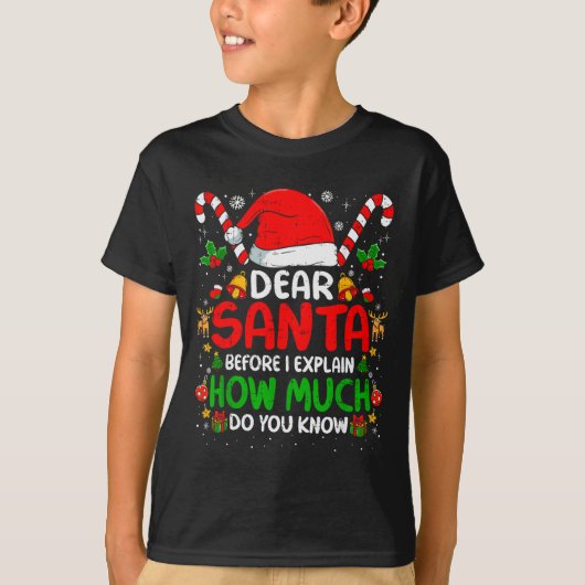 T-shirt Dear Santa I Can Explain Funny Christmas Shirts Ki (Devant)